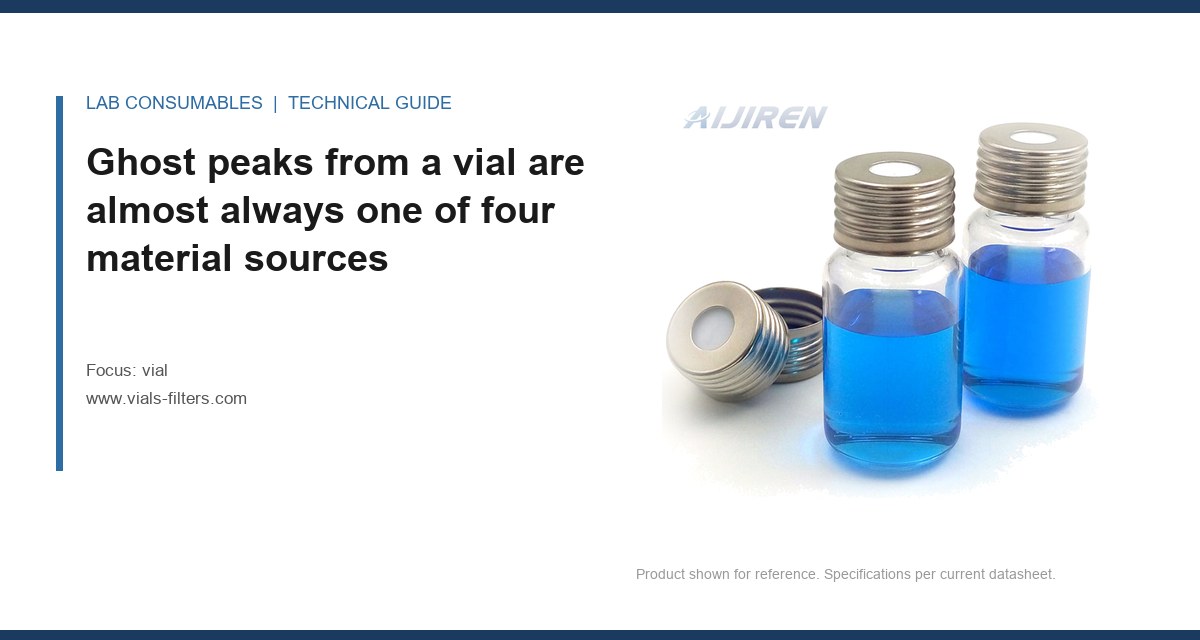 Ghost peaks from a vial are almost always one of four material sources