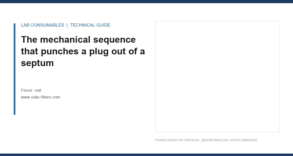 The mechanical sequence that punches a plug out of a septum