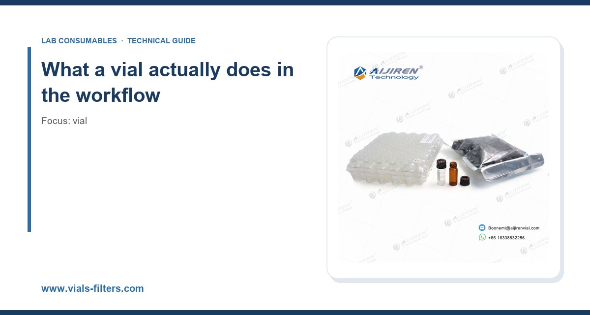 What a vial actually does in the workflow