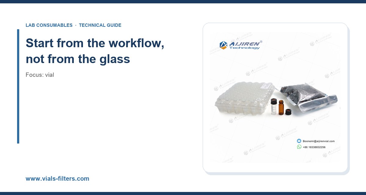 Start from the workflow, not from the glass