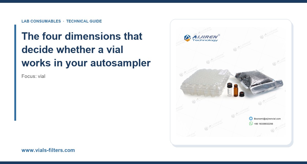 The four dimensions that decide whether a vial works in your autosampler