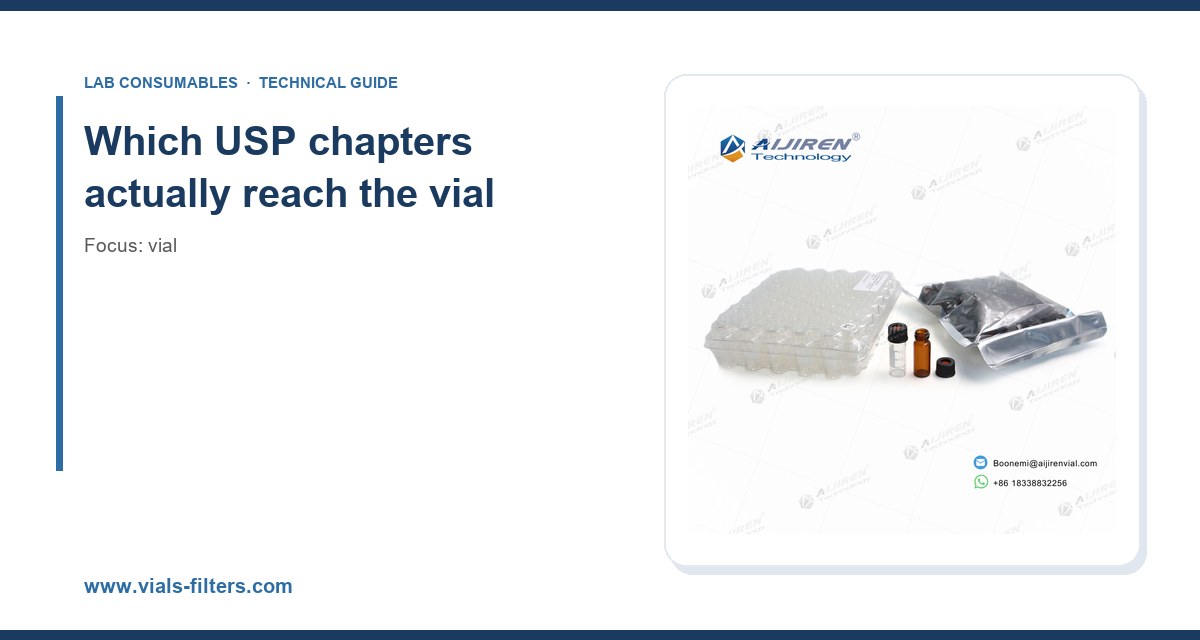 Which USP chapters actually reach the vial