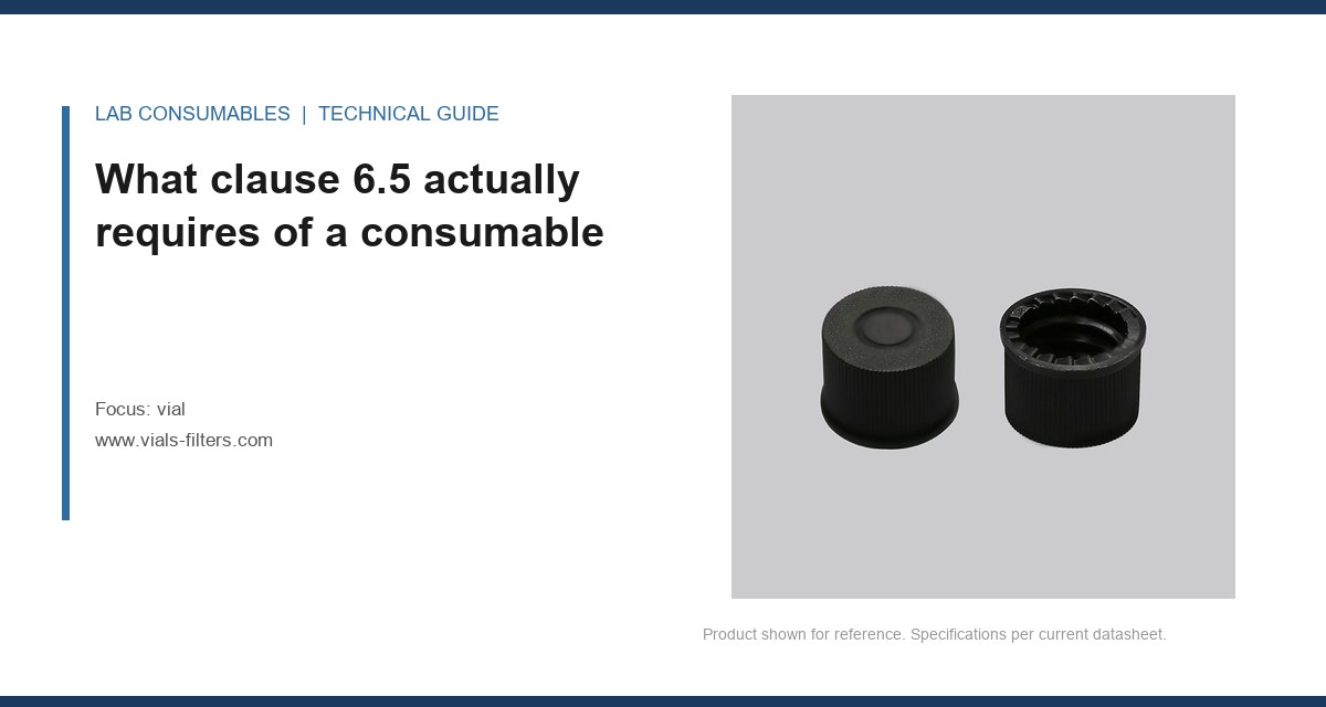 What clause 6.5 actually requires of a consumable