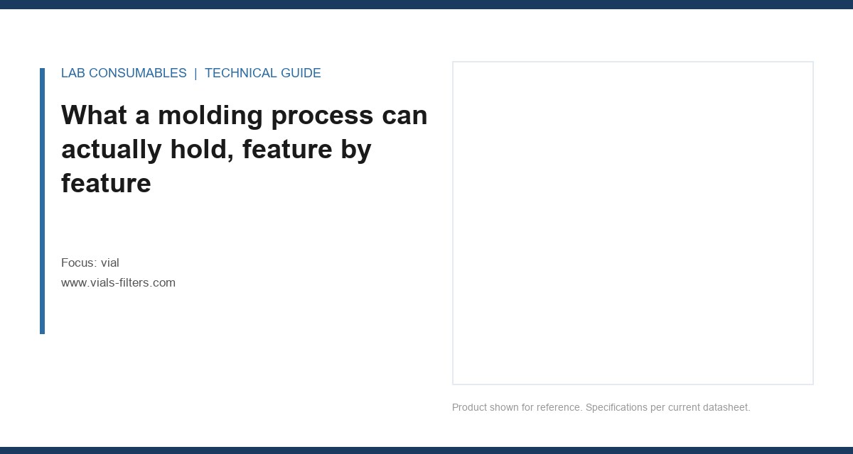 What a molding process can actually hold, feature by feature