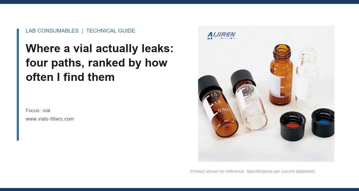 Where a vial actually leaks: four paths, ranked by how often I find them