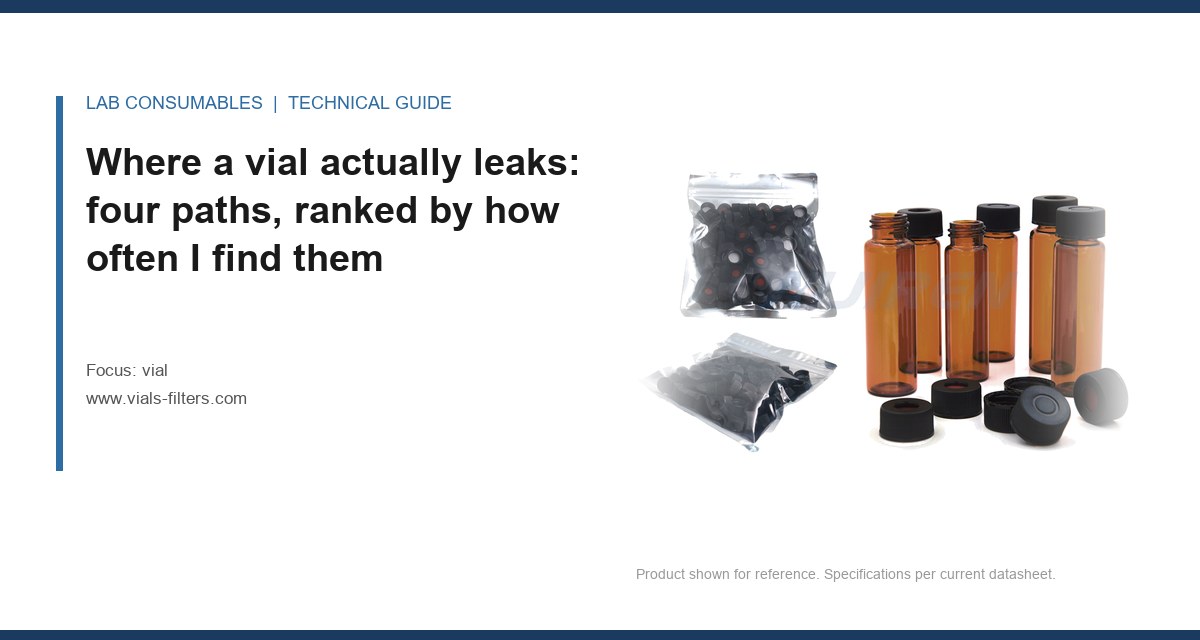 Where a vial actually leaks: four paths, ranked by how often I find them